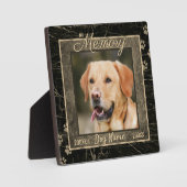 In Hondenherinnering Marmer Roestig Sepia Aandenke Fotoplaat (Voorkant)