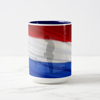 In Honor of all (fallen) Heroes Tweekleurige Koffiemok