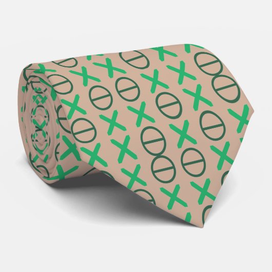 In hoogte verstelbare CODE-groene retro Stropdas (Opgerold)