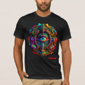 In I-vorm psychedelisch T-shirt (Voorkant)