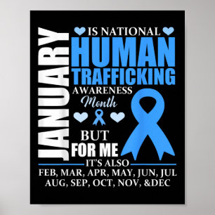 In januari hebben we de Blue Ribbon Human Traffick Poster