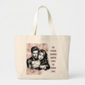 In je armen met jou grote tote bag (Voorkant)