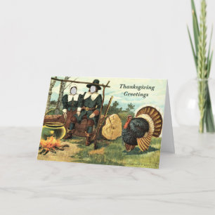 In je gezicht  Thanksgiving... Feestdagen Kaart