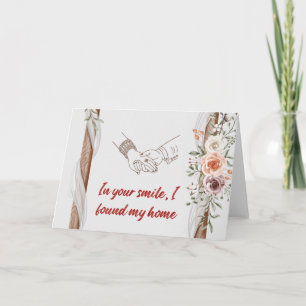 In je glimlach vond ik mijn thuis Card Bedankkaart