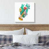 in je hart canvas afdruk (Insitu (Slaapkamer))