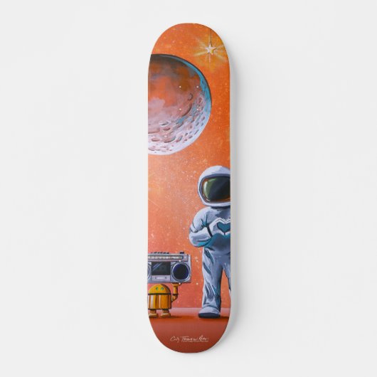 In je ogen - Astronaut & Boombox Robot Skateboard (Voorkant)