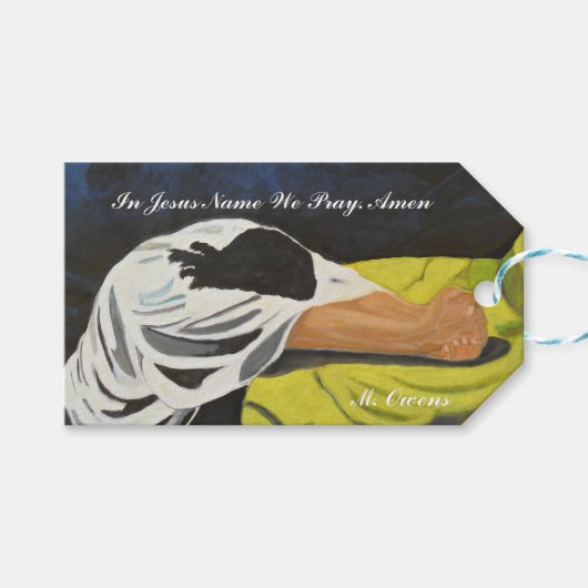 In Jesus Name bidden we aangepaste cadeau Labels Cadeaulabel (Voorkant (Horizontaal))