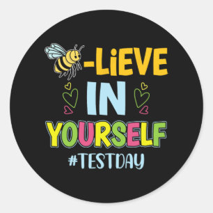 In jezelf Motivatie testdag leraar Ronde Sticker