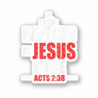 In Jezus naam is er 238 baptisme alleen Jezus. Sticker