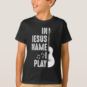 In Jezus Name Christelijk gitarist T-shirt