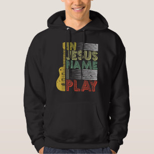 In Jezus Name speel ik Guitar Christelijke Music L Hoodie