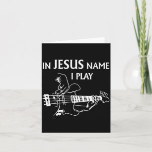 In Jezusnaam speel ik B Gitaar Gitarist Speler Man Kaart