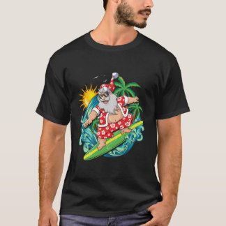 In juli Santa Claus Hawaiian Surfen Gift Surf voor T-shirt