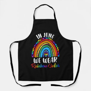 In juni Draag we Rainbow Colors Gay Pride Ally Schort