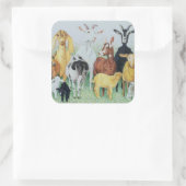 In klaver vierkante sticker (Tas)