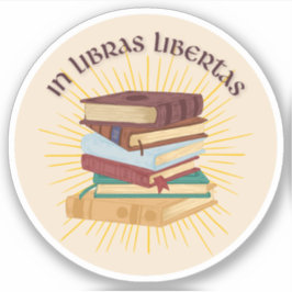 In Libras Libertas | In boeken, vind vrijheid Sticker