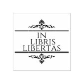 in libris libertas - in boekenvrijheid 	rubberstempel (Afrduk)