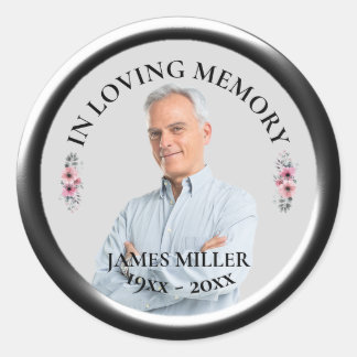 IN LICHTIG GEHEUGEN. Fotosticker personaliseren Ronde Sticker