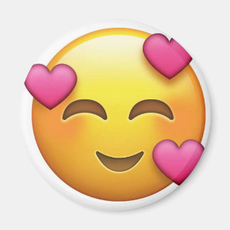 In liefde emoji magneet