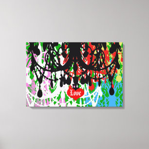 In Liefde Kroonluchter ~ 24x16 Canvas .75" Dik Afdruk