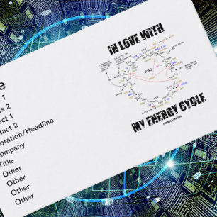 In liefde met mijn energiecyclus (krebs-cyclus) visitekaartje