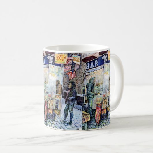 In liefde met problemen en in problemen met liefde koffiemok (Voorkant rechts)