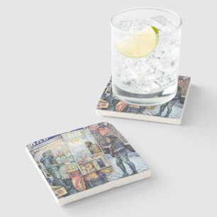 In liefde met problemen en in problemen met liefde stenen onderzetter