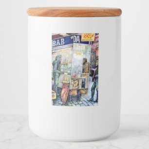 In liefde met problemen en in problemen met liefde voedselcontainer etiket