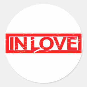 In liefde Stamp Ronde Sticker