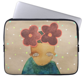 In liefde voor bloemen laptop sleeve