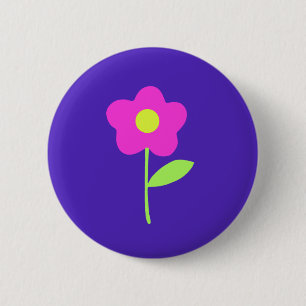 In liefde voor roze bloemen ronde button 5,7 cm