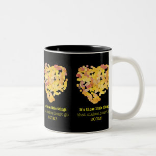 In liefde zijn, citaat: Het zijn die kleine dingen Tweekleurige Koffiemok