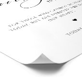 In Liefdevolle Geheugen, Elegant Monogram Trouwtek Poster (Hoek)