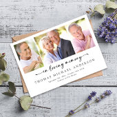 In Liefdevolle Geheugen Script Foto Begrafenissymp Bedankkaart