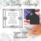 In liefdevolle geheugen vinyl sticker (Voorkant)