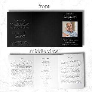 In liefdevolle geheugen volgorde van service drieluik aankondiging