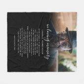 In Liefdevolle Geheugennaam, Aangepaste Citaat & F Fleece Deken (Voorkant (Horizontaal))