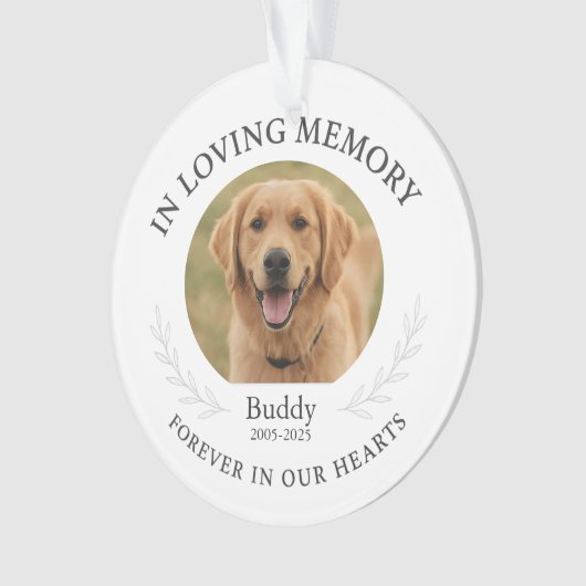 In liefdevolle geheugenverlies sympathie Keepsake  Ornament (voorkant)