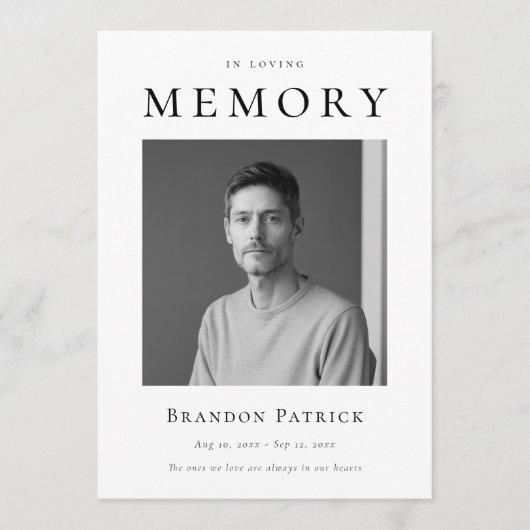 In liefdevolle herinnering begrafenisdienst foto programma (Voorkant)