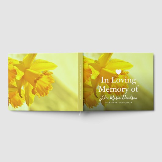 In liefdevolle herinnering | Daffodil Funeral Memo Gastenboek (Volledig)