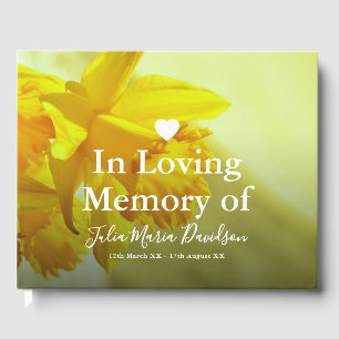 In liefdevolle herinnering   Daffodil Funeral Memo Gastenboek