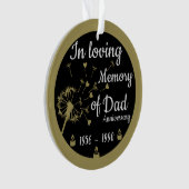 In liefdevolle herinnering Death Jubileum Dad Ornament (voorkant)