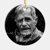 In liefdevolle herinnering Elegante Herdenking Fot Keramisch Ornament (Voorkant)