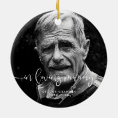 In liefdevolle herinnering Elegante Herdenking Fot Keramisch Ornament (Achterkant)