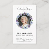 In liefdevolle herinnering Foto Floral Funeral Pra Visitekaartje (Voorkant)