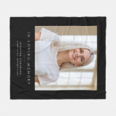 In liefdevolle herinnering Foto & Naam Memorial Fleece Deken (Voorkant (Horizontaal))