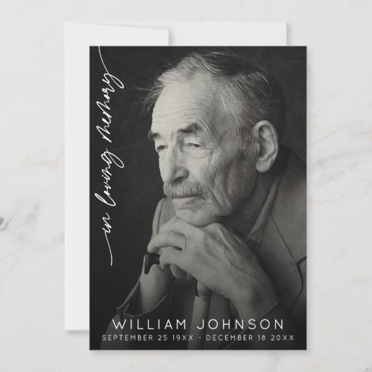 In liefdevolle herinnering Fotobegrafenis Bedankkaart (Voorkant)