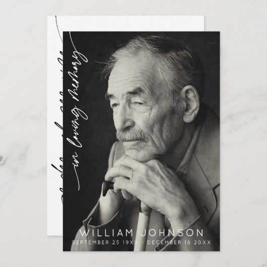 In liefdevolle herinnering Fotobegrafenis Programma (Voorkant / Achterkant)