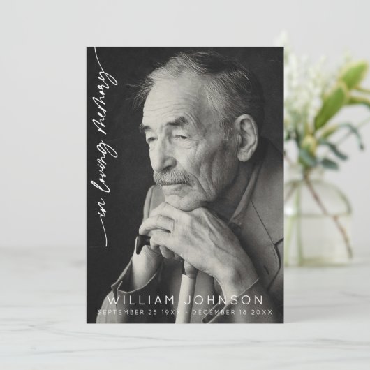 In liefdevolle herinnering Fotobegrafenis Programma (Staand voorkant)