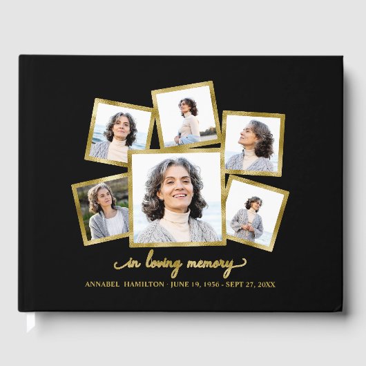 In liefdevolle herinnering Fotocollage Memorial of Gastenboek (Voorkant)